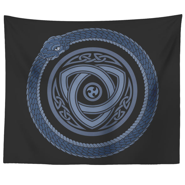 Norse Serpent Ouroboros Wall TapestryTapestries60" x 50"