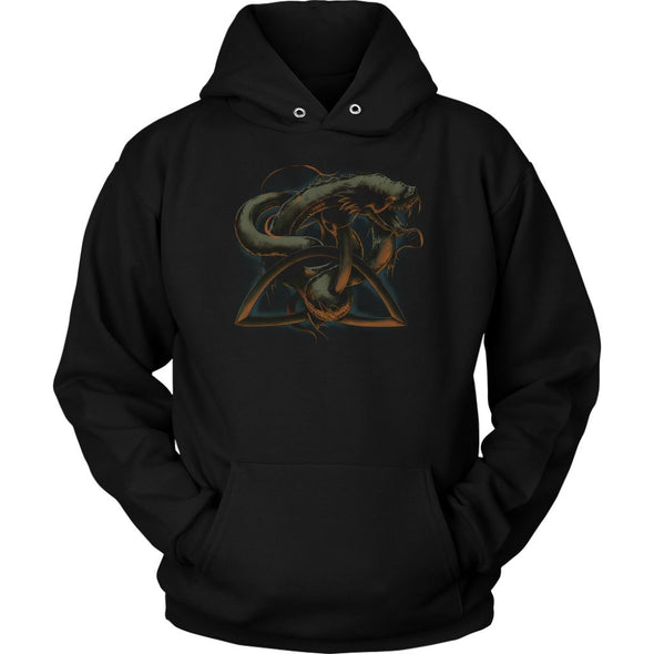 Norse Serpent Trinity Knot HoodieT-shirtUnisex HoodieBlackS