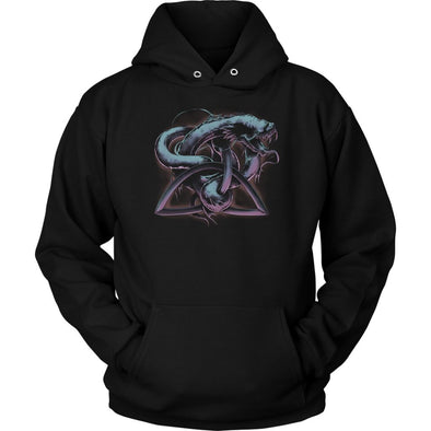 Norse Serpent Triquetra HoodieT-shirtUnisex HoodieBlackS