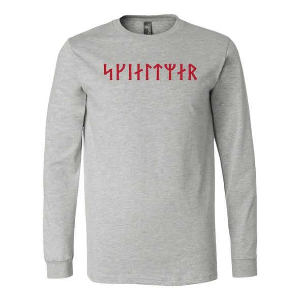 Norse Shieldmaiden Futhark Runes Long Sleeve ShirtT-shirtCanvas Long Sleeve ShirtAthletic HeatherS