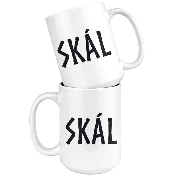 Norse Skál Cheers White Ceramic Coffee Mug 15ozDrinkware