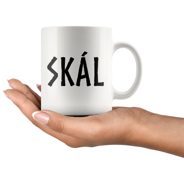 Norse Skál Cheers White Ceramic Coffee MugDrinkware