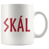 Norse Skál Cheers White Ceramic Coffee MugDrinkwareRed Text