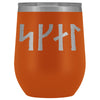 Norse Skál Runes Etched Wine TumblerWine TumblerOrange