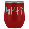 Norse Skál Runes Etched Wine TumblerWine TumblerRed