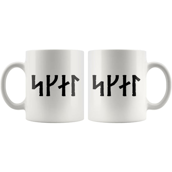 Norse Skál Runes White Ceramic Coffee Mug 11ozDrinkware