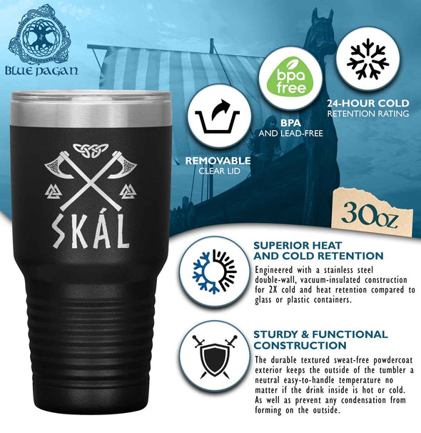 Norse Skál Viking Axe Tumbler 30ozTumblers