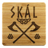 Norse Skál Viking Axe Wood Coasters x4CoastersBamboo Coaster - 4pc