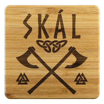 Norse Skál Viking Axe Wood Coasters x4CoastersBamboo Coaster - 4pc