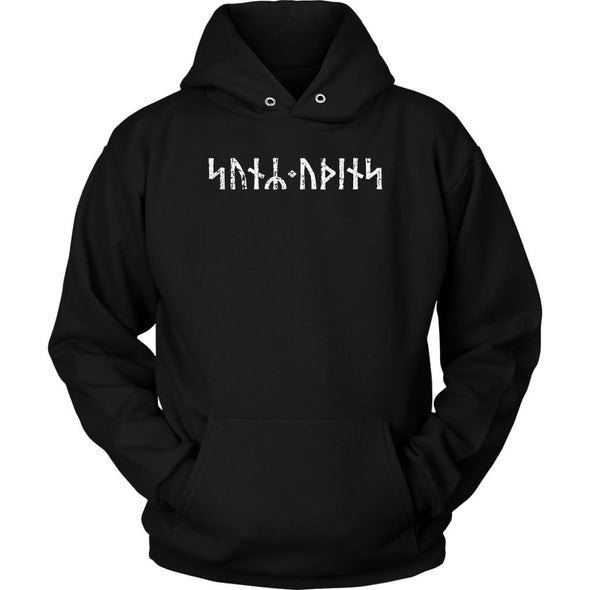 Norse Son of Odin Futhark Runes HoodieT-shirtUnisex HoodieBlackS