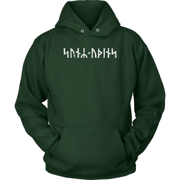 Norse Son of Odin Futhark Runes HoodieT-shirtUnisex HoodieDark GreenS