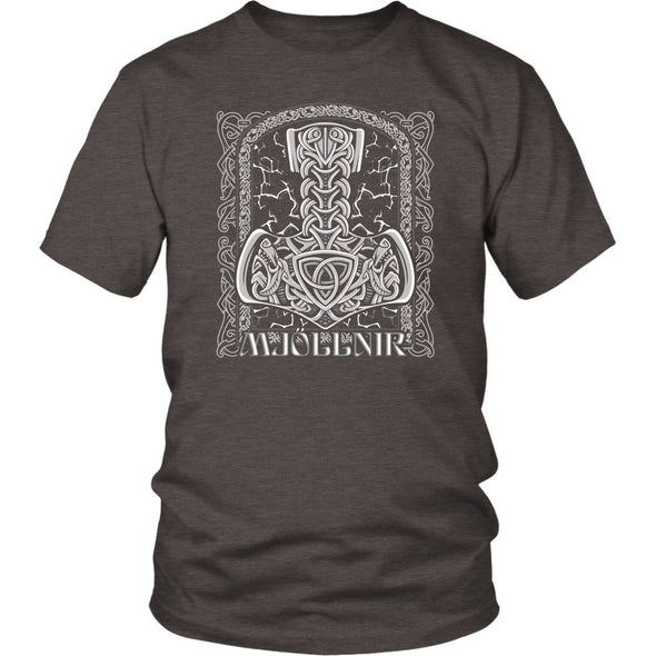 Norse Thors Hammer Mjollnir T-shirtT-shirtDistrict Unisex ShirtHeather BrownS