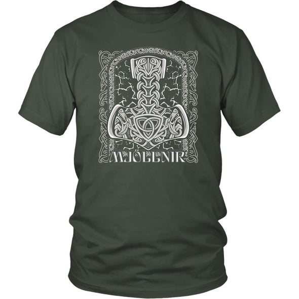 Norse Thors Hammer Mjollnir T-shirtT-shirtDistrict Unisex ShirtOliveS