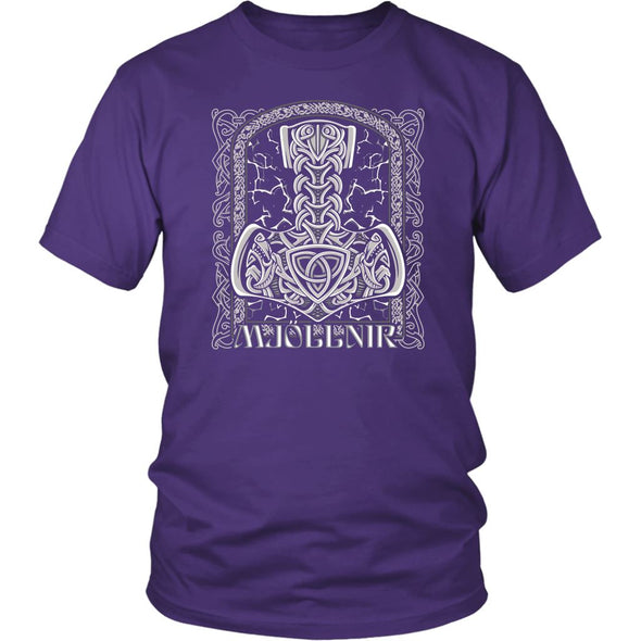 Norse Thors Hammer Mjollnir T-shirtT-shirtDistrict Unisex ShirtPurpleS