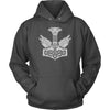 Norse Thors Hammer Mjolnir Wolves HoodieT-shirtUnisex HoodieCharcoalS