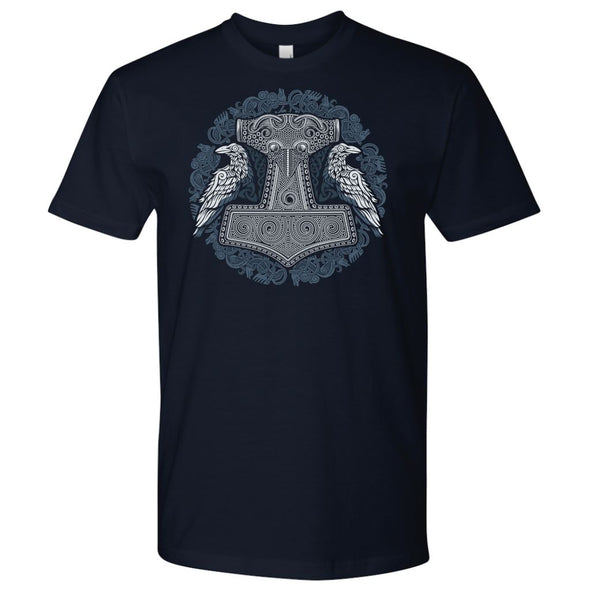 Norse Thors Hammer Raven T-ShirtT-shirtNext Level Mens ShirtNavyS