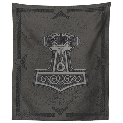 Norse Thors Raven Hammer Wall TapestryTapestries60" x 50"