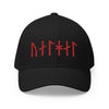 Norse Valhalla Viking Age Runes Flexfit HatBlackS/M