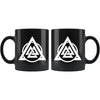 Norse Valknut Black Coffee Mug 11ozDrinkware