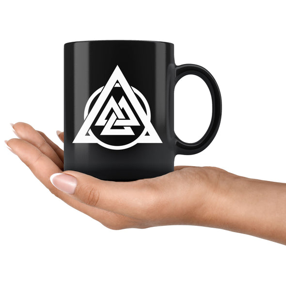 Norse Valknut Black Coffee Mug 11ozDrinkware