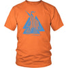 Norse Valknut Blue Viking Ship Cotton T-ShirtT-shirtDistrict Unisex ShirtOrangeS