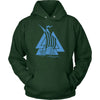 Norse Valknut Blue Viking Ship HoodieT-shirtUnisex HoodieDark GreenS