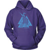 Norse Valknut Blue Viking Ship HoodieT-shirtUnisex HoodiePurpleS