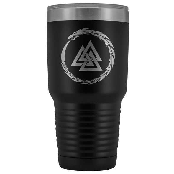 Norse Valknut Dragon Etched Tumbler 30ozTumblersBlack