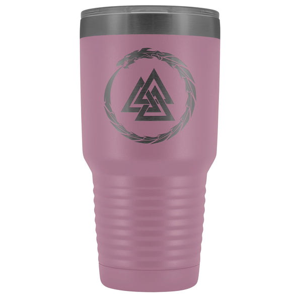 Norse Valknut Dragon Etched Tumbler 30ozTumblersLight Purple