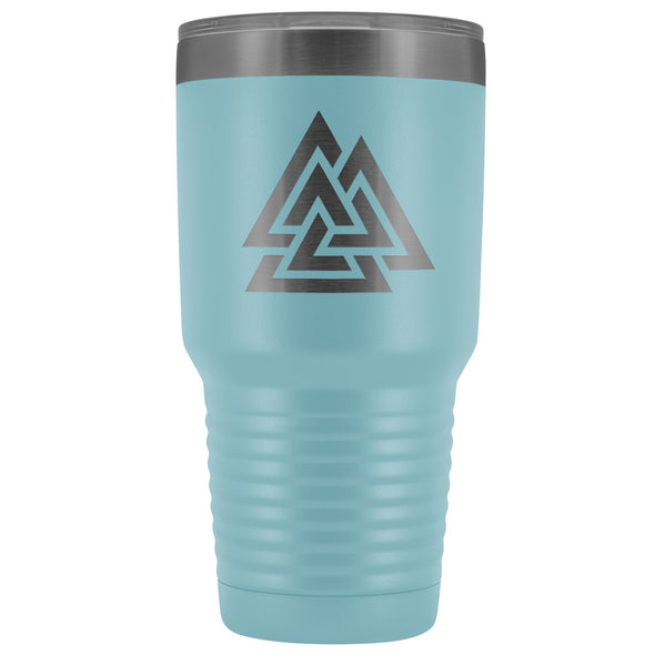 Norse Valknut Etched Tumbler 30ozTumblersLight Blue