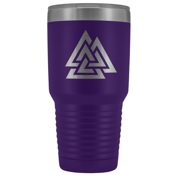 Norse Valknut Etched Tumbler 30ozTumblersPurple