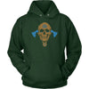 Norse Valknut Pagan Skull HoodieT-shirtUnisex HoodieDark GreenS