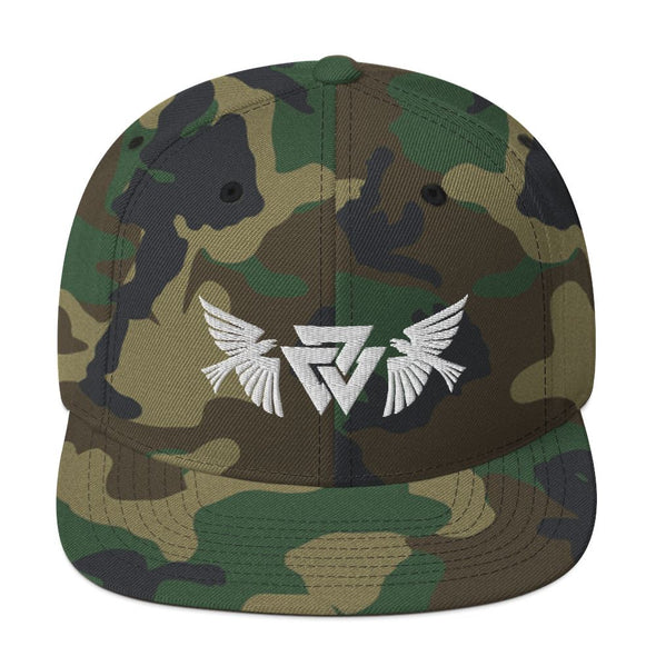 Norse Valknut Ravens Viking Embroidered Snapback HatGreen Camo