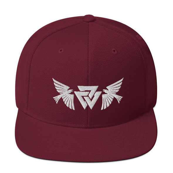 Norse Valknut Ravens Viking Embroidered Snapback HatMaroon