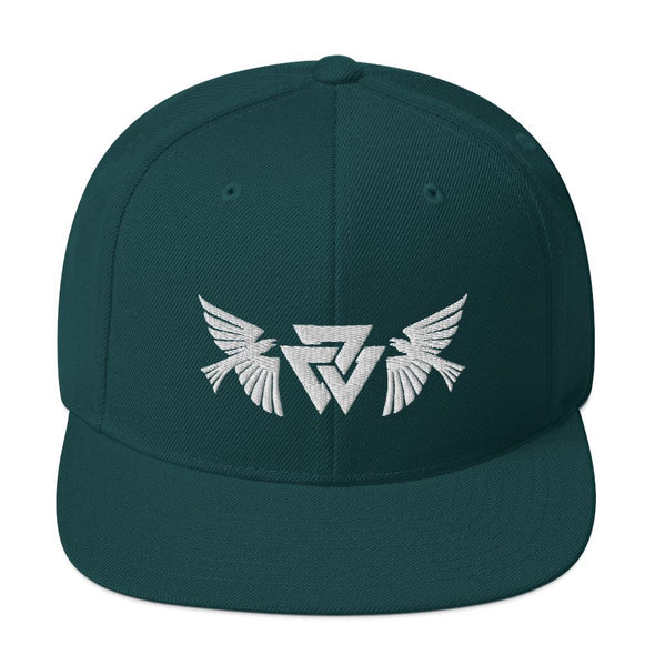 Norse Valknut Ravens Viking Embroidered Snapback HatSpruce