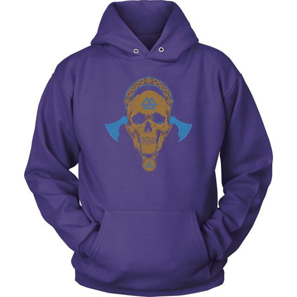 Norse Valknut Skull HoodieT-shirtUnisex HoodiePurpleS