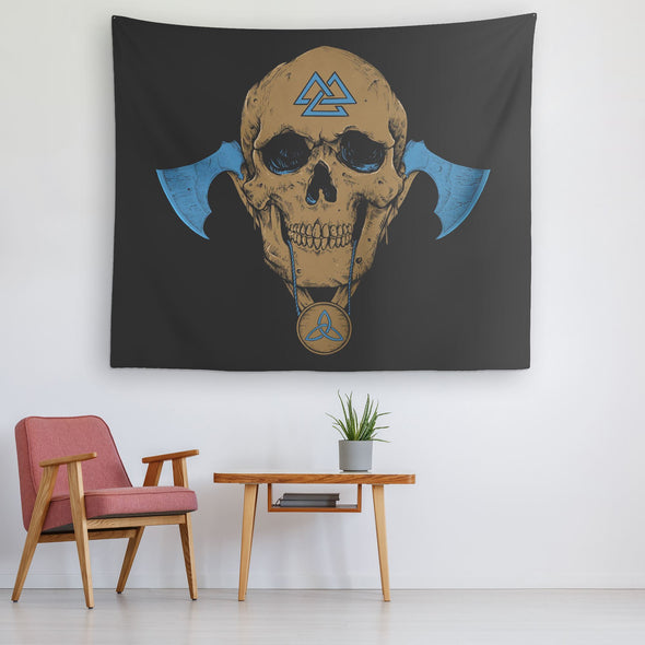 Norse Valknut Skull TapestryTapestries