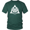 Norse Valknut Triangle Circle Cotton T-ShirtT-shirtDistrict Unisex ShirtDark GreenS