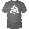 Norse Valknut Triangle Circle Cotton T-ShirtT-shirtDistrict Unisex ShirtGreyS