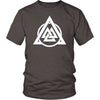 Norse Valknut Triangle Circle Cotton T-ShirtT-shirtDistrict Unisex ShirtHeather BrownS