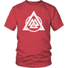 Norse Valknut Triangle Circle Cotton T-ShirtT-shirtDistrict Unisex ShirtHeather RedS