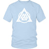 Norse Valknut Triangle Circle Cotton T-ShirtT-shirtDistrict Unisex ShirtIce BlueS
