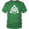 Norse Valknut Triangle Circle Cotton T-ShirtT-shirtDistrict Unisex ShirtKelly GreenS