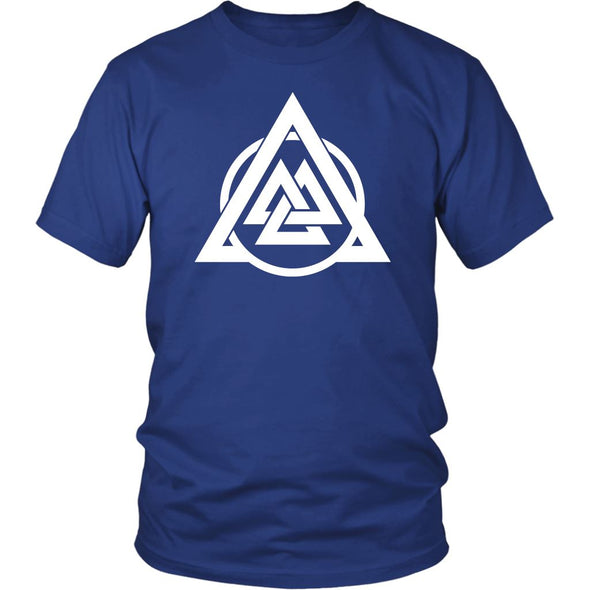 Norse Valknut Triangle Circle Cotton T-ShirtT-shirtDistrict Unisex ShirtRoyal BlueS