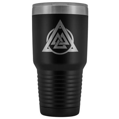 Norse Valknut Triangle Circle Etched Tumbler 30ozTumblersBlack