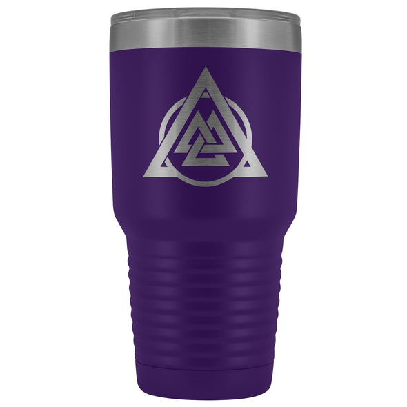 Norse Valknut Triangle Circle Etched Tumbler 30ozTumblersPurple