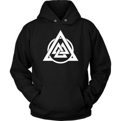 Norse Valknut Triangle Circle HoodieT-shirtUnisex HoodieBlackS