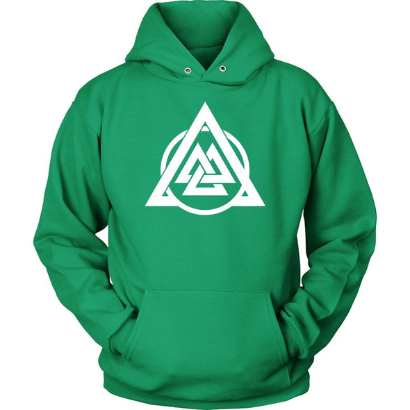 Norse Valknut Triangle Circle HoodieT-shirtUnisex HoodieKelly GreenS