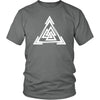 Norse Valknut Triangle Cotton T-ShirtT-shirtDistrict Unisex ShirtGreyS