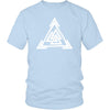 Norse Valknut Triangle Cotton T-ShirtT-shirtDistrict Unisex ShirtIce BlueS